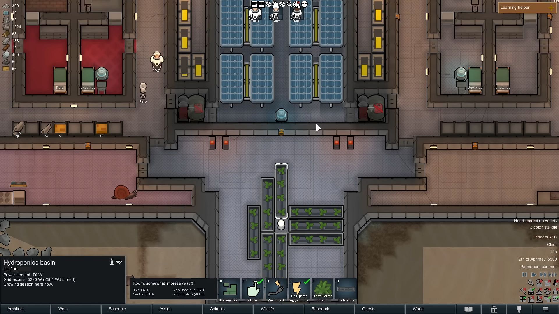 Hydroponics basin in RimWorld Odyssey (Image via Ludeon Studios//YouTube @Ic0n Gaming)